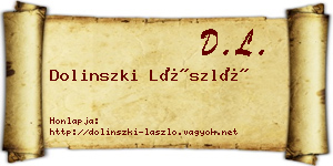 Dolinszki László névjegykártya