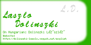 laszlo dolinszki business card
